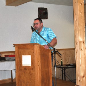 Siegerehrung GM 2018, Begrüßung durch den 1. Gausprtleiter Klaus Nirschl